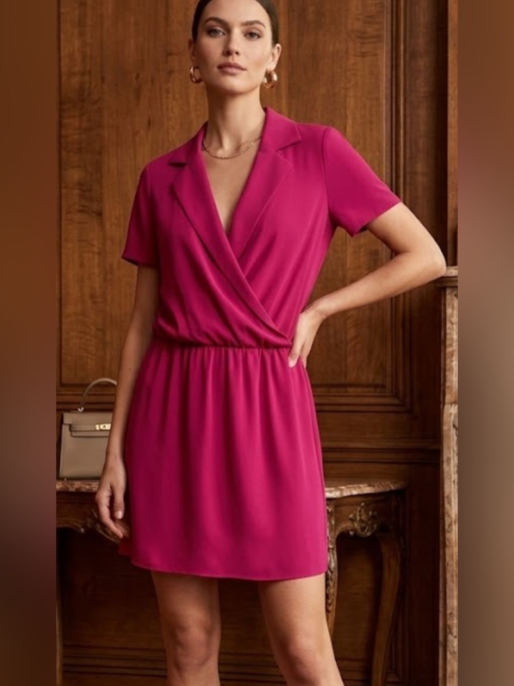 Amanda Uprichard Revolve Leonard Faux Wrap Mini Dress